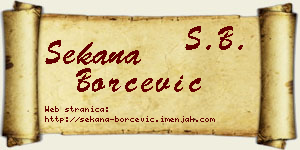 Sekana Borčević vizit kartica